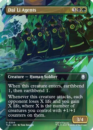 Image of Dai Li Agents (Borderless) (TLA-306) - Avatar: The Last Airbender Foil