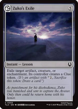 Image of Zuko's Exile (TLA-003) - Avatar: The Last Airbender Foil