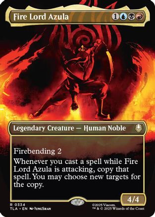 Image of Fire Lord Azula (0334) (Borderless) (TLA-334) - Avatar: The Last Airbender Foil