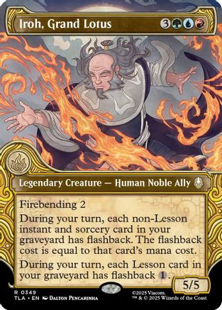 Image of Iroh, Grand Lotus (Showcase) (TLA-349) - Avatar: The Last Airbender Foil