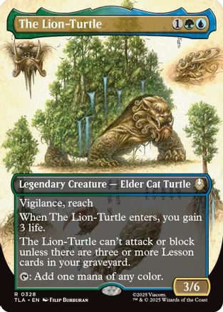 Image of The Lion-Turtle (Borderless) (TLA-328) - Avatar: The Last Airbender Foil