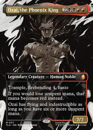 Image of Ozai, the Phoenix King (0311) (Borderless) (TLA-311) - Avatar: The Last Airbender Foil
