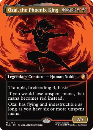 Image of Ozai, the Phoenix King (0335) (Borderless) (TLA-335) - Avatar: The Last Airbender Foil