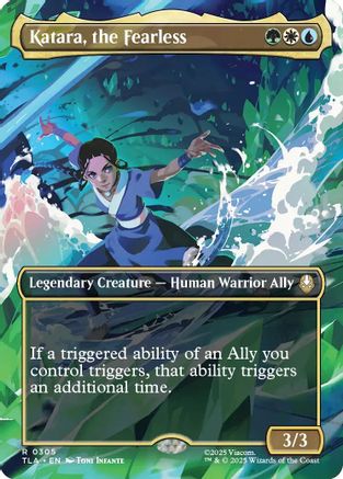 Image of Katara, the Fearless (Borderless) (TLA-305) - Avatar: The Last Airbender Foil