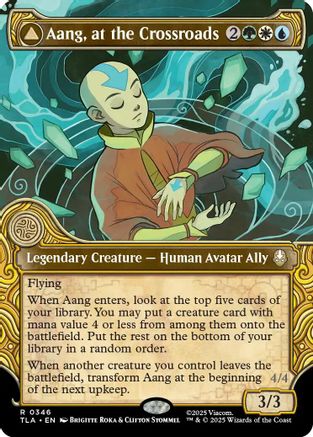 Image of Aang, at the Crossroads (Showcase) (TLA-346) - Avatar: The Last Airbender Foil