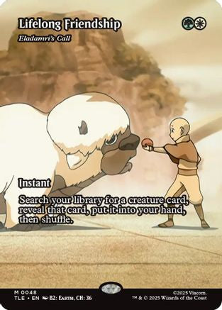 Image of Lifelong Friendship - Eladamri's Call (Borderless) (TLE-048) - Avatar: The Last Airbender: Eternal-Legal
