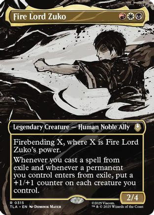 Image of Fire Lord Zuko (Borderless) (TLA-315) - Avatar: The Last Airbender Foil