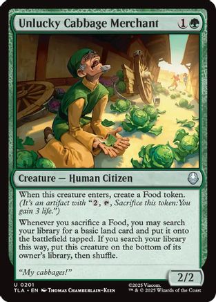 Image of Unlucky Cabbage Merchant (TLA-201) - Avatar: The Last Airbender Foil