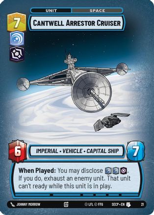 Image of Cantwell Arrestor Cruiser (Foil)  - Secrets of Power Weekly Play Promos