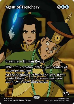 Image of Agent of Treachery (Borderless) (TLE-009) - Avatar: The Last Airbender: Eternal-Legal Foil