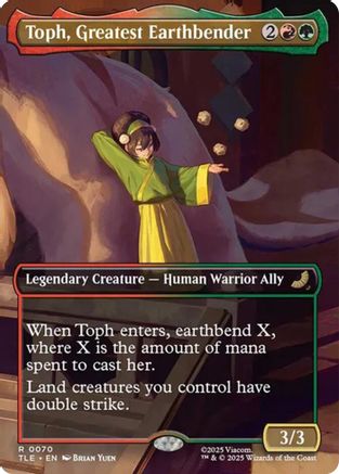 Image of Toph, Greatest Earthbender (Borderless) (TLE-070) - Avatar: The Last Airbender: Eternal-Legal Foil