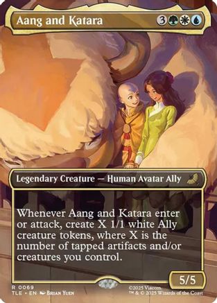 Image of Aang and Katara (Borderless) (TLE-069) - Avatar: The Last Airbender: Eternal-Legal