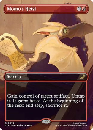 Image of Momo's Heist (Borderless) (TLE-072) - Avatar: The Last Airbender: Eternal-Legal Foil