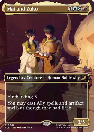 Image of Mai and Zuko (Borderless) (TLE-068) - Avatar: The Last Airbender: Eternal-Legal Foil
