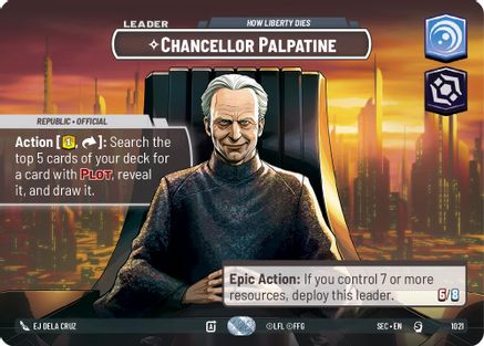 Image of Chancellor Palpatine - How Liberty Dies (Showcase) (1021) - Secrets of Power Foil