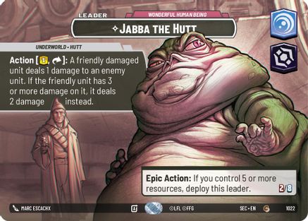 Image of Jabba the Hutt - Wonderful Human Being (Showcase) (1022) - Secrets of Power Foil