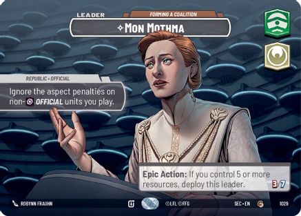 Image of Mon Mothma - Forming a Coalition (Showcase) (1029) - Secrets of Power Foil