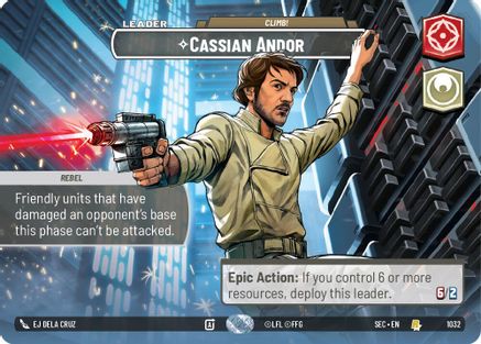 Image of Cassian Andor - Climb! (Showcase) (1032) - Secrets of Power Foil