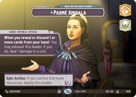 Image of Padme Amidala - What Do You Have to Hide? (Showcase) (1036) - Secrets of Power Foil