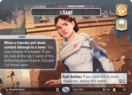 Image of Sabe - Queen's Shadow (Showcase) (1037) - Secrets of Power Foil