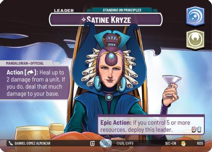 Image of Satine Kryze - Standing on Principles (Showcase) (1025) - Secrets of Power Foil