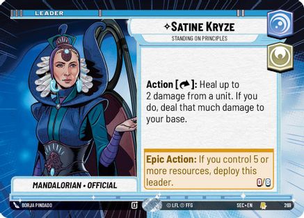 Image of Satine Kryze - Standing on Principles (Hyperspace) (269) - Secrets of Power