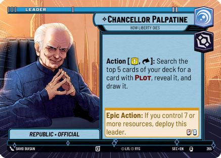 Image of Chancellor Palpatine - How Liberty Dies (Hyperspace) (265) - Secrets of Power