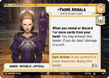 Image of Padmé Amidala - What Do You Have to Hide? (Hyperspace) (280) - Secrets of Power