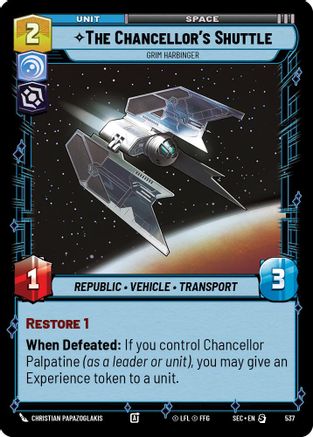 Image of The Chancellor's Shuttle - Grim Harbinger (Foil) (537) - Secrets of Power Foil