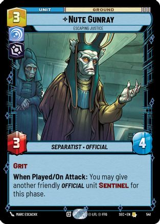 Image of Nute Gunray - Escaping Justice (Foil) (541) - Secrets of Power Foil