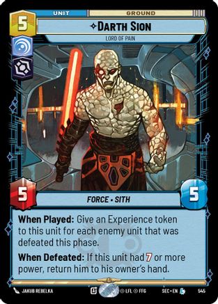 Image of Darth Sion - Lord of Pain (Foil) (545) - Secrets of Power Foil