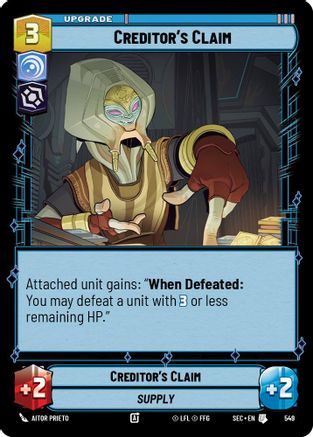 Image of Creditor's Claim (Foil) (549) - Secrets of Power Foil