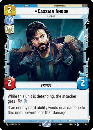Image of Cassian Andor - Lay Low (Foil) (552) - Secrets of Power Foil
