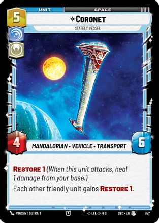 Image of Coronet - Stately Vessel (Foil) (557) - Secrets of Power Foil
