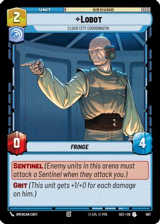 Image of Lobot - Cloud City Coordinator (Foil) (567) - Secrets of Power Foil