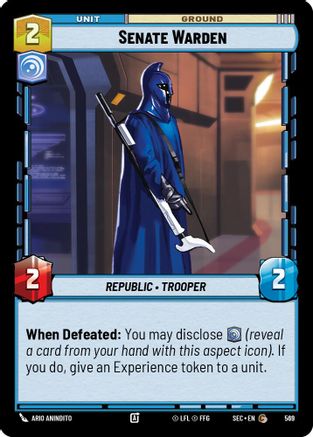 Image of Senate Warden (Foil) (569) - Secrets of Power Foil