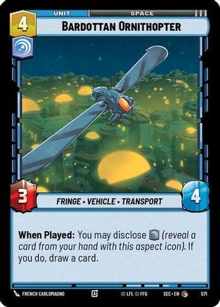 Image of Bardottan Ornithopter (Foil) (571) - Secrets of Power Foil