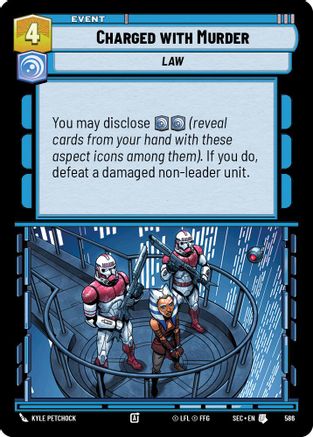 Image of Charged with Murder (Foil) (586) - Secrets of Power Foil