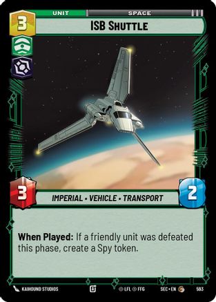 Image of ISB Shuttle (Foil) (593) - Secrets of Power Foil
