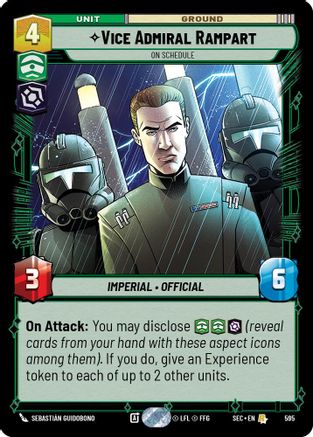 Image of Vice Admiral Rampart - On Schedule (Foil) (595) - Secrets of Power Foil