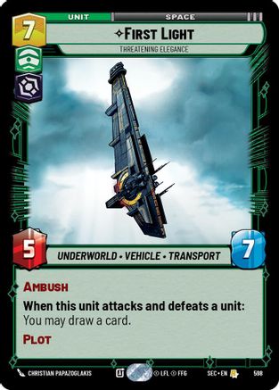 Image of First Light - Threatening Elegance (Foil) (598) - Secrets of Power Foil