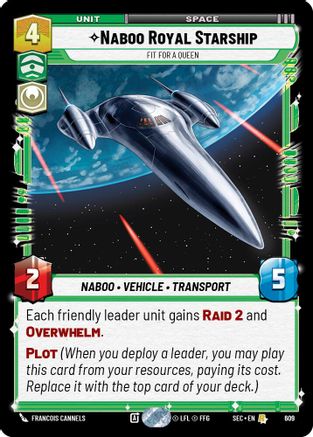 Image of Naboo Royal Starship - Fit For A Queen (Foil) (609) - Secrets of Power Foil
