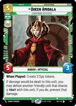 Image of Queen Amidala - Championing Her People (Foil) (611) - Secrets of Power Foil
