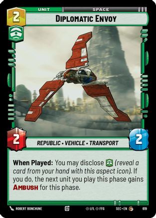 Image of Diplomatic Envoy (Foil) (619) - Secrets of Power Foil