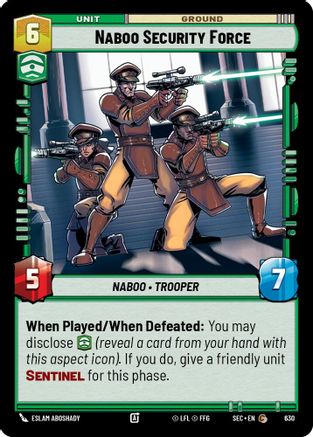 Image of Naboo Security Force (Foil) (630) - Secrets of Power Foil