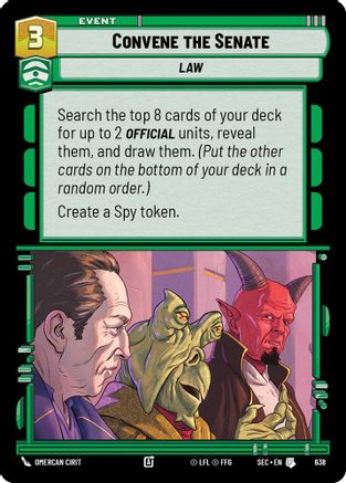 Image of Convene the Senate (Foil) (638) - Secrets of Power Foil