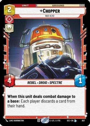 Image of Chopper - War Hero (Foil) (657) - Secrets of Power Foil