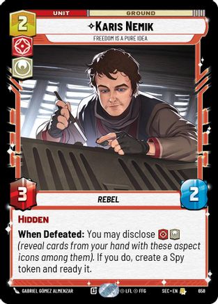Image of Karis Nemik - Freedom is a Pure Idea (Foil) (658) - Secrets of Power Foil