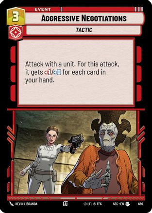 Image of Aggressive Negotiations (Foil) (689) - Secrets of Power Foil
