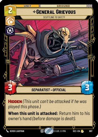 Image of General Grievous - Scuttling to Safety (Foil) (697) - Secrets of Power Foil